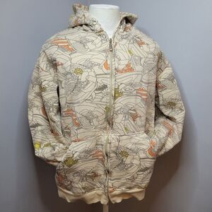 Vintage Southpole Hoodie XL Y2K All Over Print Hip Hop Baggy RARE BROKEN ZIPPER